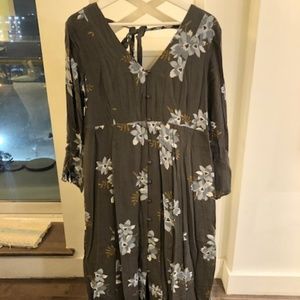 Green Floral Maternity Dress